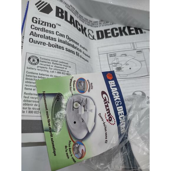 Black & Decker Gizmo Space Saver Cordless Rechargeable Can Opener EM200 tested - Picture 4 of 4